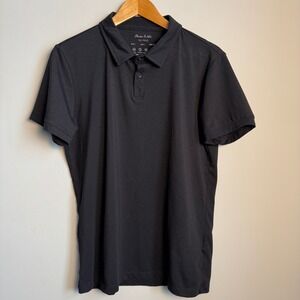 Porter &‎ Ash The Polo Mens Large Black Short Sleeve Polo Shirt Peppy Golf Soft